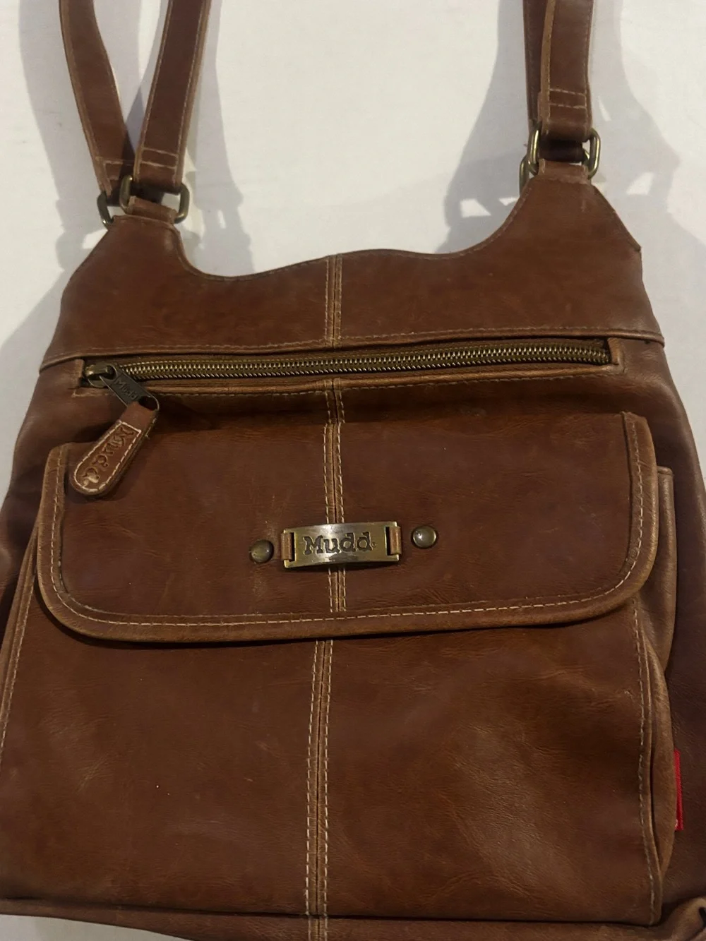 Vintage 90s Y2K Mudd Vegan leather shoulder bag brown